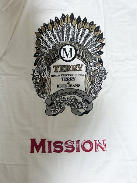 画像2: 復活！！チェロキーTシャツ 【ホワイト・MISSION入り】 (2)