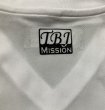 画像3: TBJ 夏素材シャツ　汗吸収&ひんやり効果  ホワイト　MISSION ロゴ入り (3)