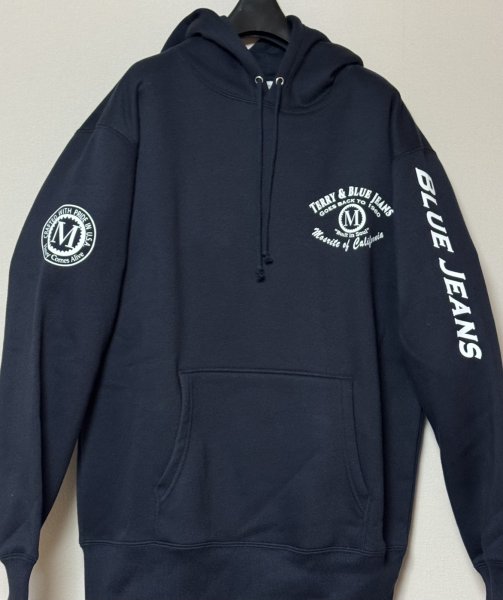 画像1: 【！アウトレット品！】TBJ × mosrite　試作品コットンパーカー　ネイビー　売り切れ次第終了 (1)